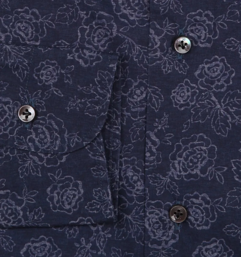 Barba Napoli Dark Blue Shirt - Extra Slim
