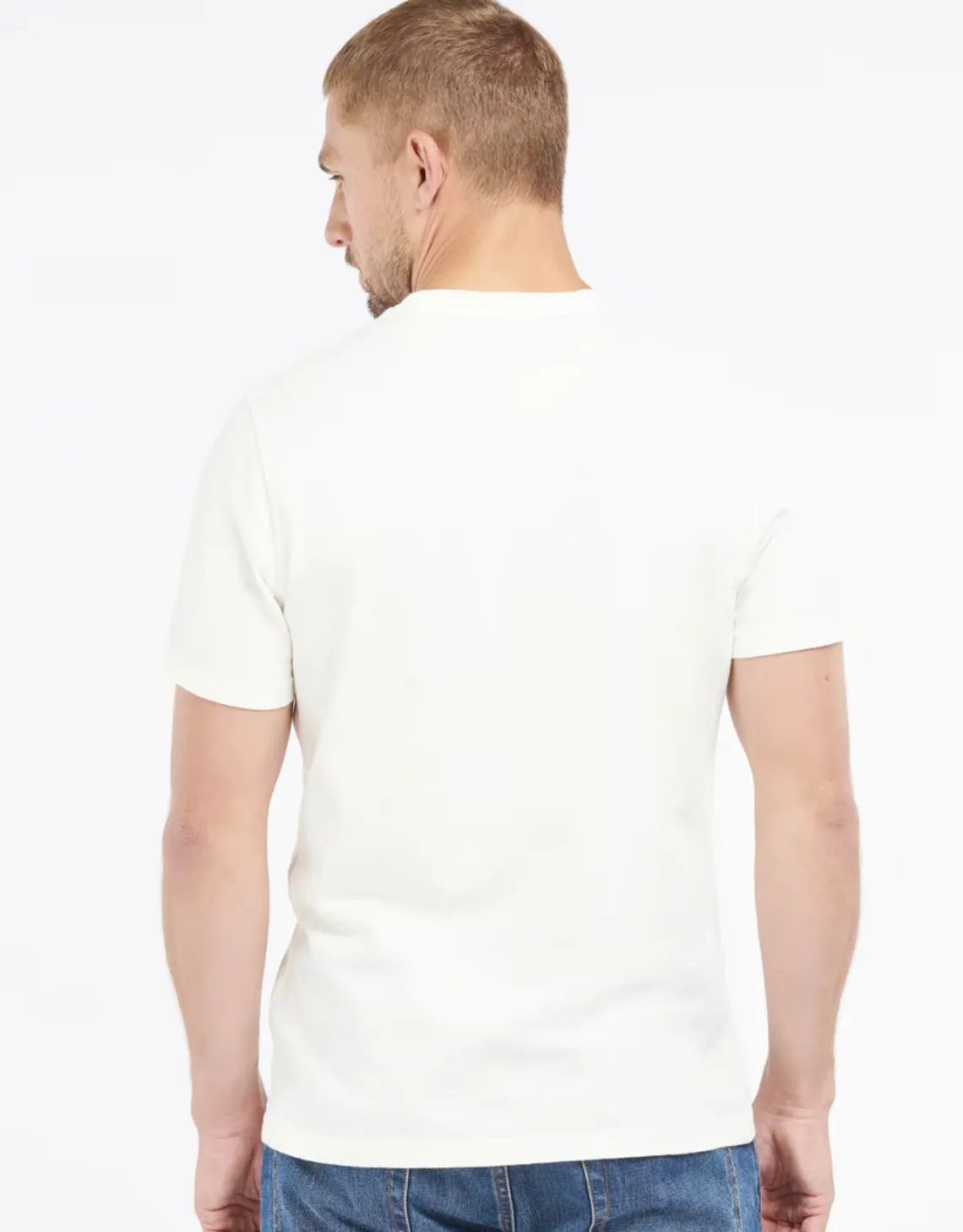 BARBOUR INTERNATIONAL STEVE MCQUEEN JET TEE WHISPER WHITE