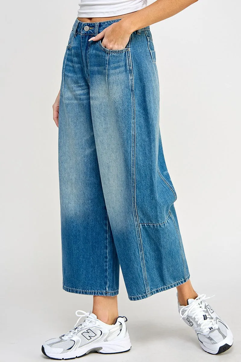 Barrel Mid Rise Jeans