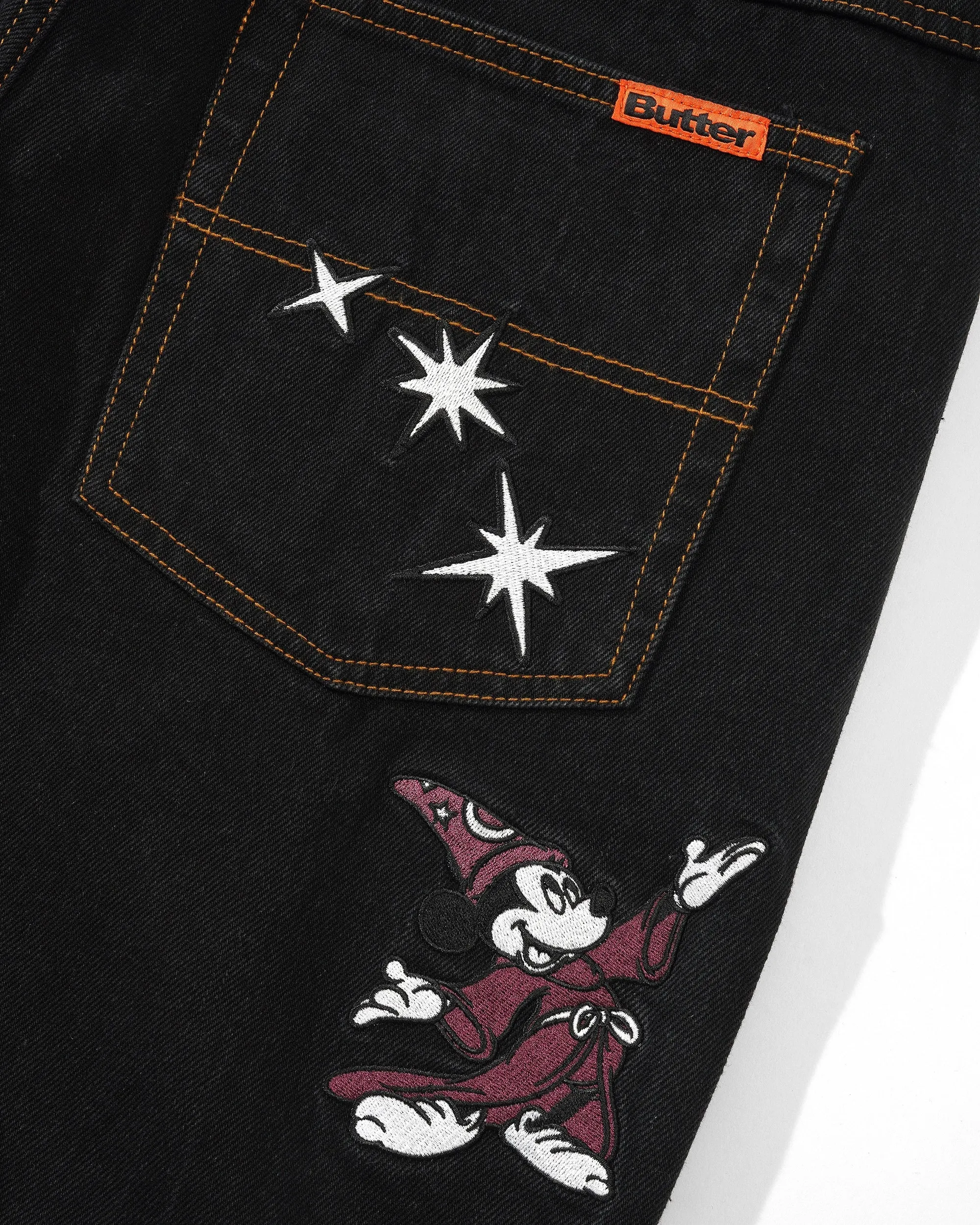 Butter Goods x Fantasia Baggy Denim Jeans - Washed Black