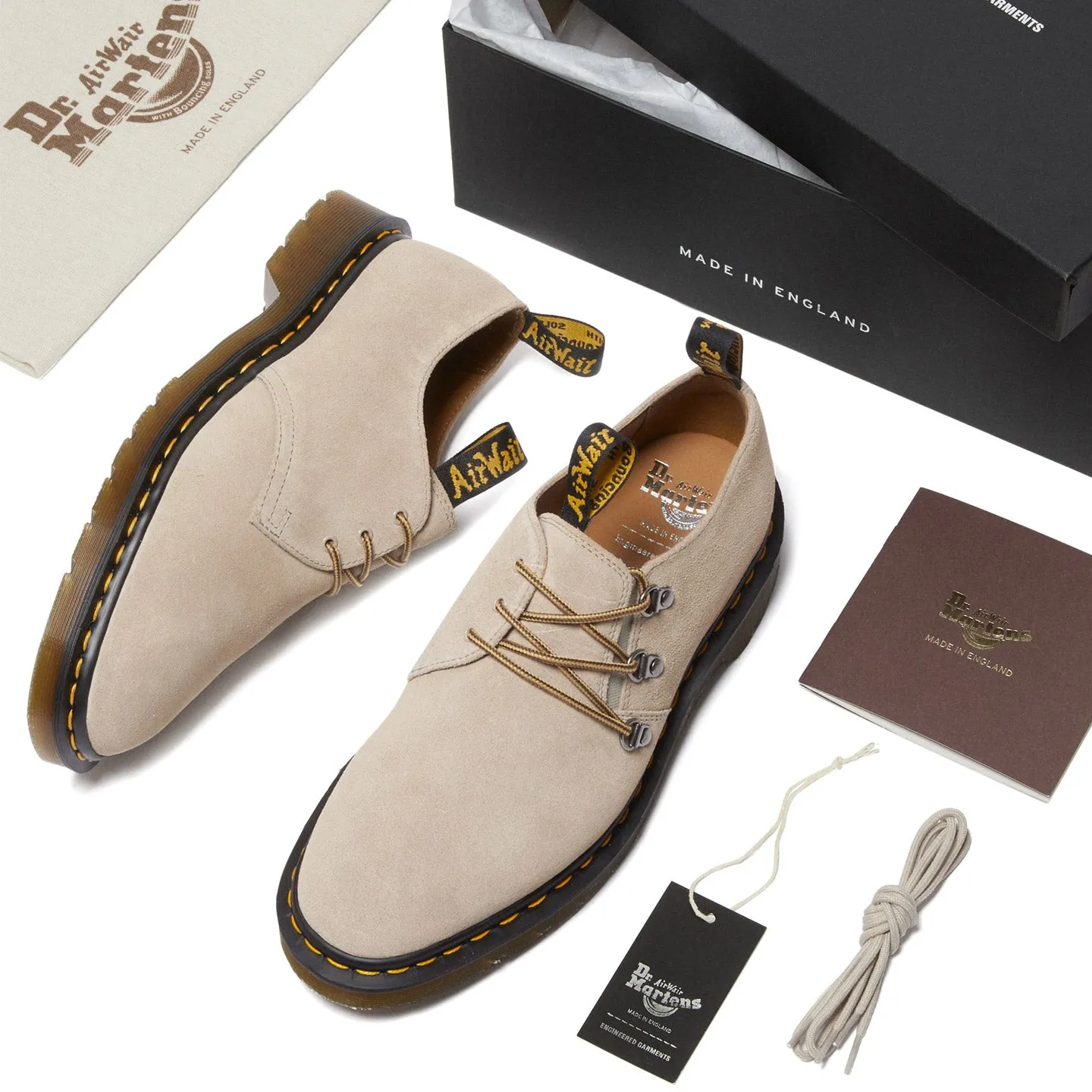 DR. MARTENS ENGINEERED GARMENTS MIE 1461 MILKSHAKE WP SUEDE