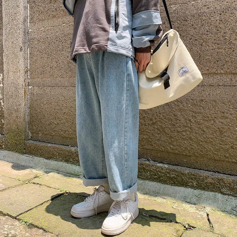 GbolsosPrivathinker 2021 Autumn New Men's Jeans Straight Casual Jeans Mans 2020 Korean Collage Hip Hop Jeans Woman Couple Denim Pants