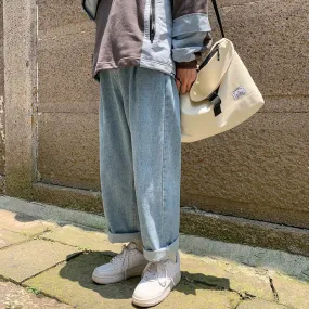 GbolsosPrivathinker 2021 Autumn New Men's Jeans Straight Casual Jeans Mans 2020 Korean Collage Hip Hop Jeans Woman Couple Denim Pants