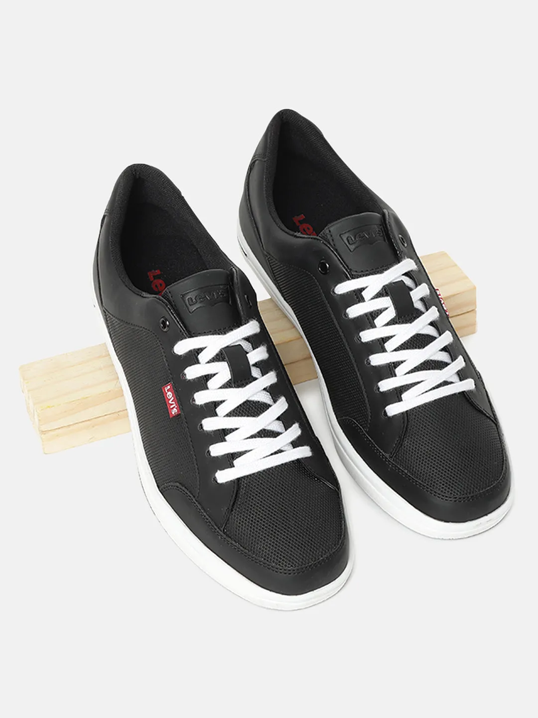 Men's Black Solid Shoes