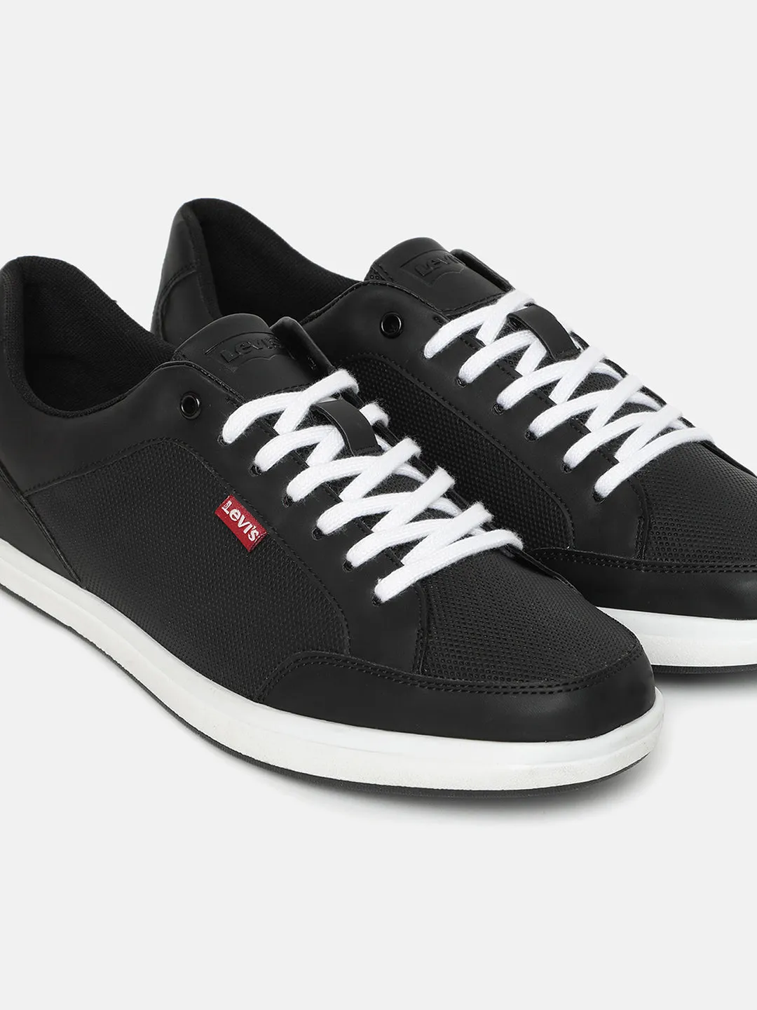 Men's Black Solid Shoes