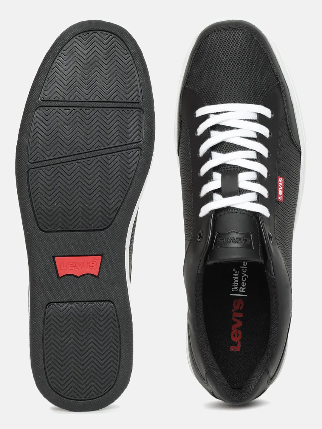 Men's Black Solid Shoes