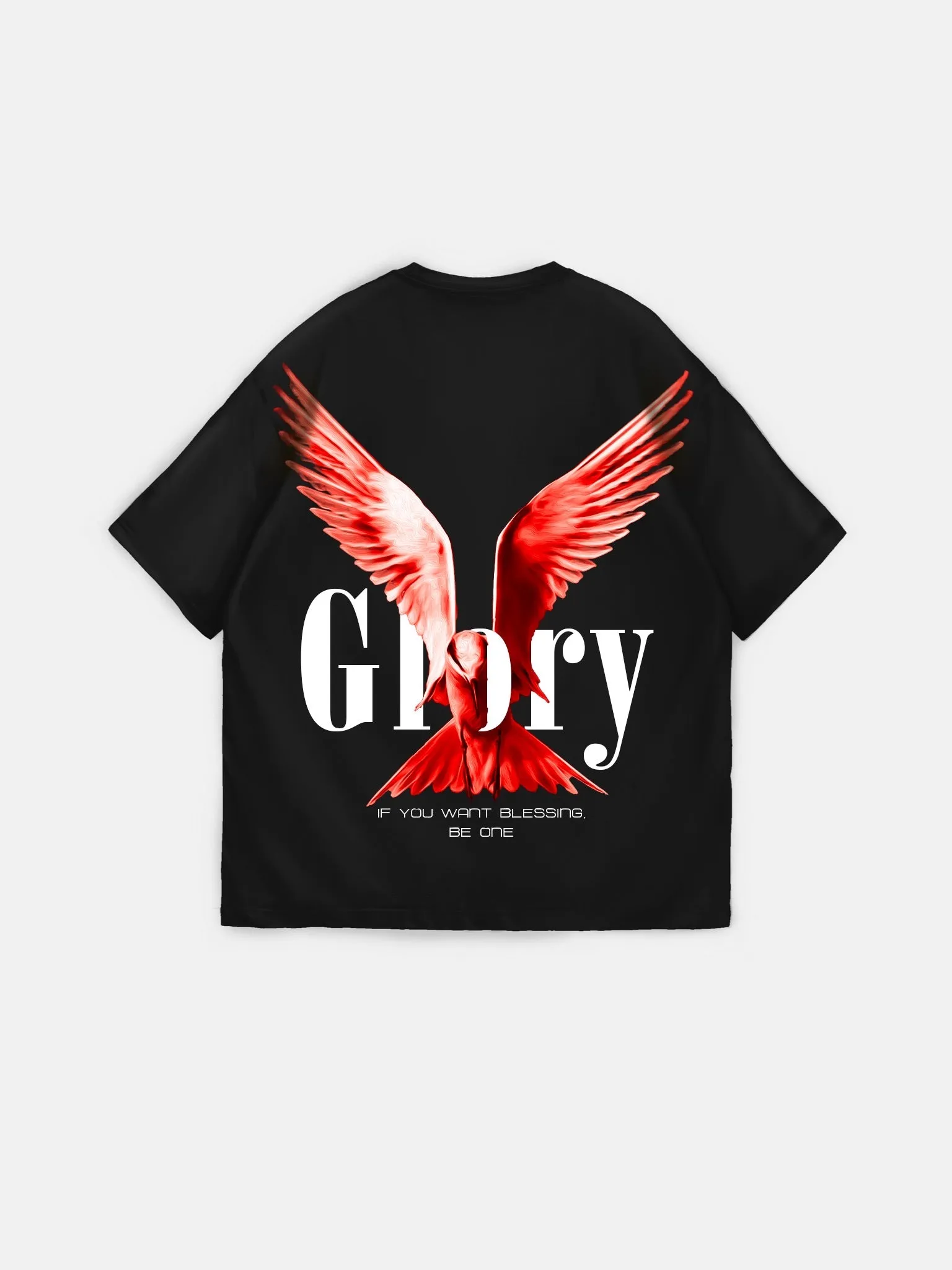 Oversize Glory T-shirt - Black and Red