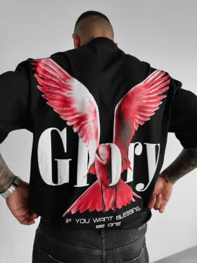Oversize Glory T-shirt - Black and Red