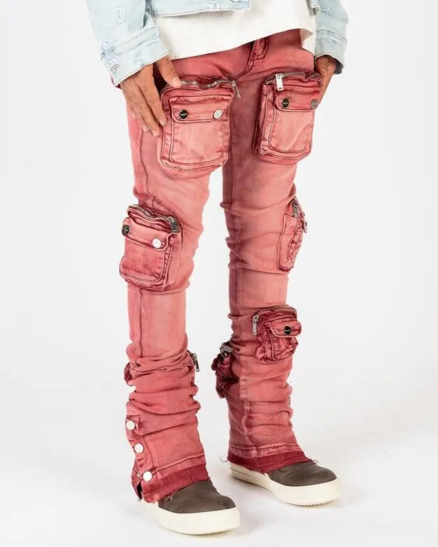 PHEELINGS JOURNEY TO GREATNESS FLARE STACK DENIM (WINE/SAND)