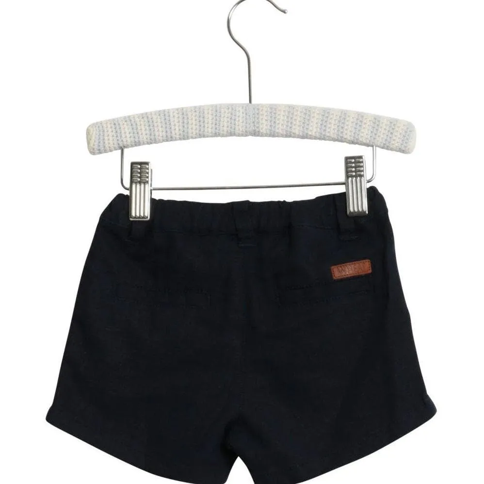Vilfred Linen Shorts - Navy